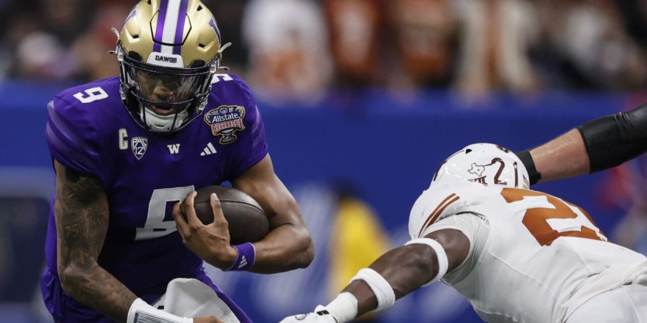 Michael Penix Jr. lidera a Washington a triunfo 37-31 sobre Texas y disputarán el título nacional