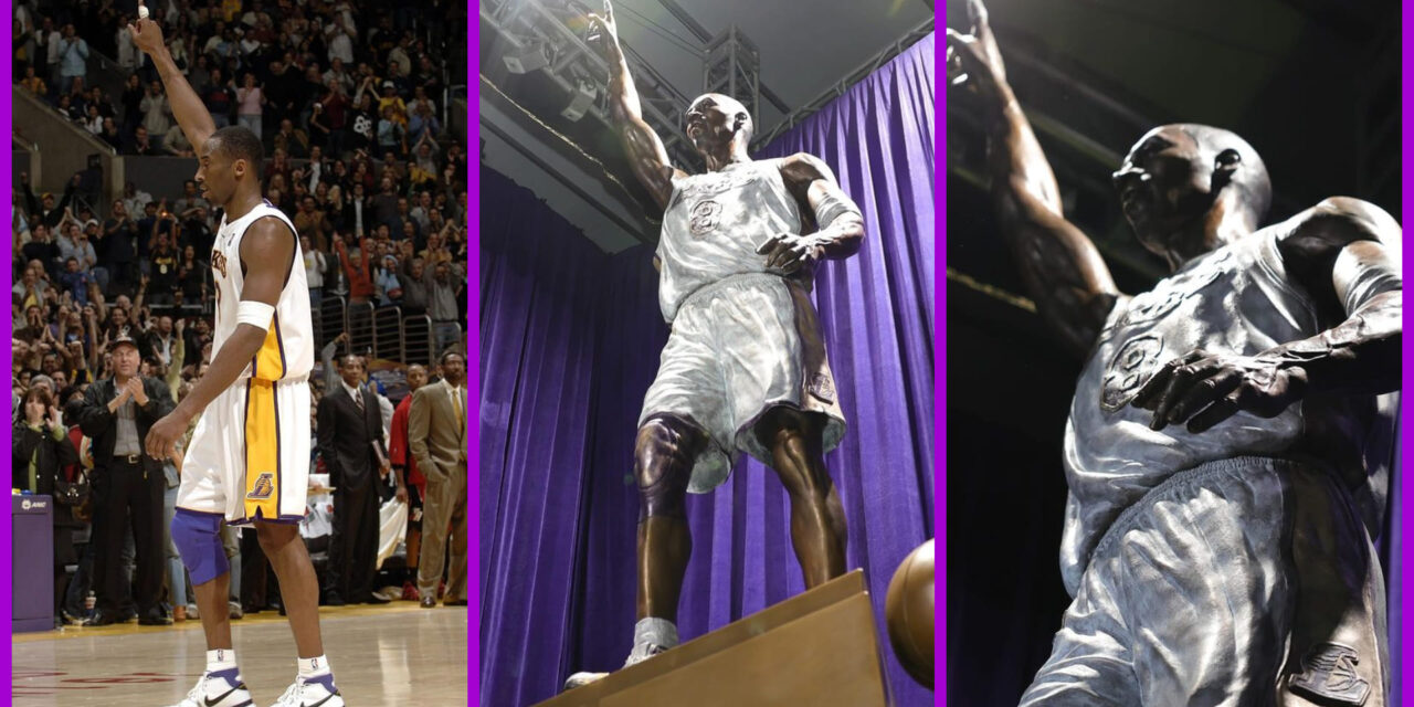 Kobe Bryant inmortalizado en estatua de bronce fuera de la arena de los Lakers