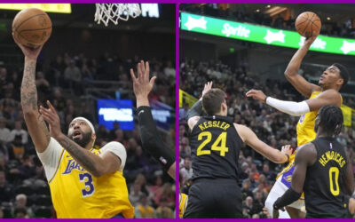 Davis y Hachimura guían a Lakers que dan descanso a LeBron, en triunfo sobre Jazz, 138-122