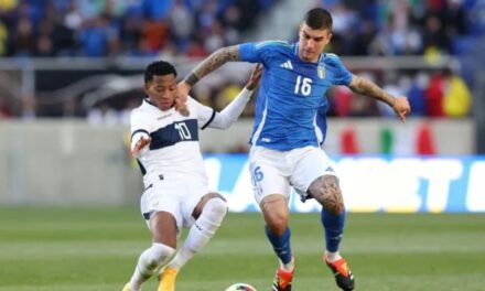 Italia vence 2-0 a Ecuador en fogueo previo a torneos internacionales