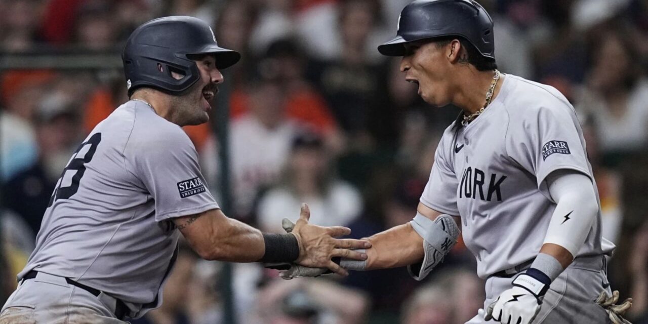 Cabrera, Soto y Volpe contribuyen con jonrones a 3ra remontada de Yankees ante Astros