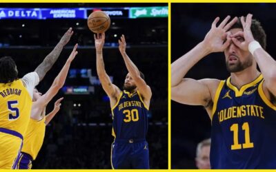 Thompson y Curry guían a Warriors a victoria sobre Lakers, 134-120