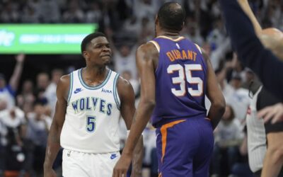 Timberwolves derrotan a Suns 120-95 en el 1er partido de serie, con 33 puntos de Edwards