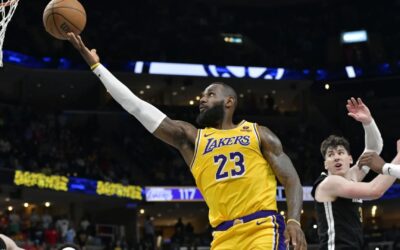 LeBron aporta 37 puntos, Davis añade 36 y Lakers vencen a Grizzlies, 123-120