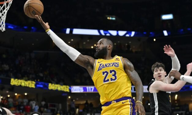 LeBron aporta 37 puntos, Davis añade 36 y Lakers vencen a Grizzlies, 123-120