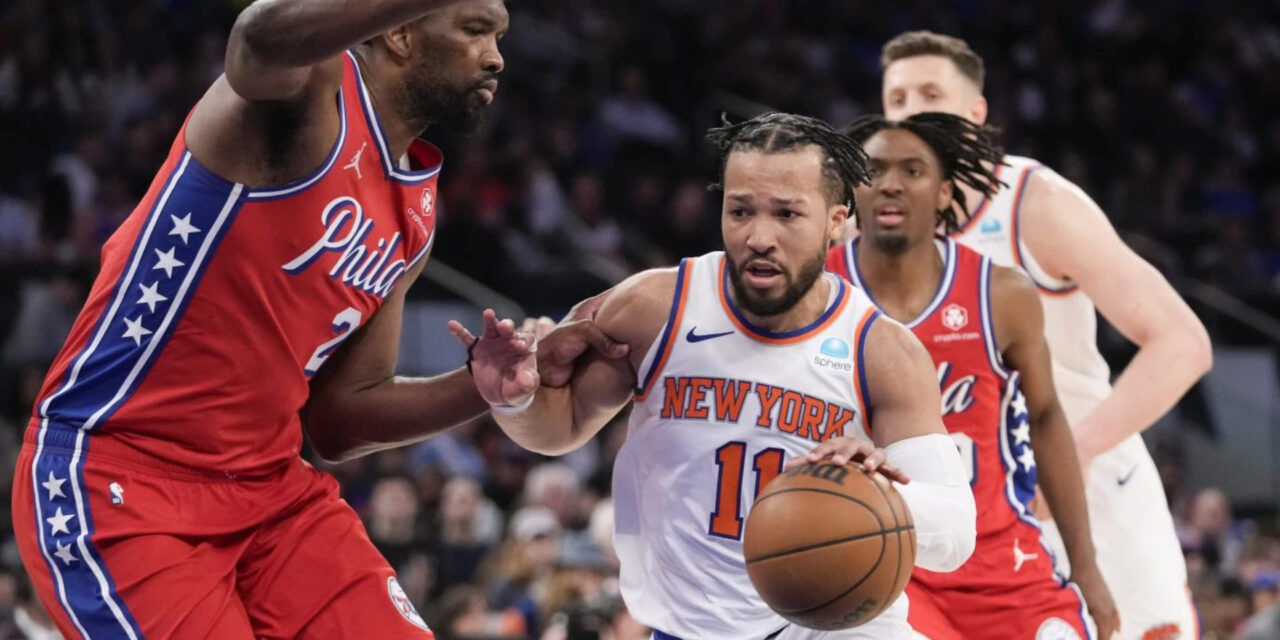 Knicks se imponen 111-104 a 76rs en su 1er encuentro de playoffs