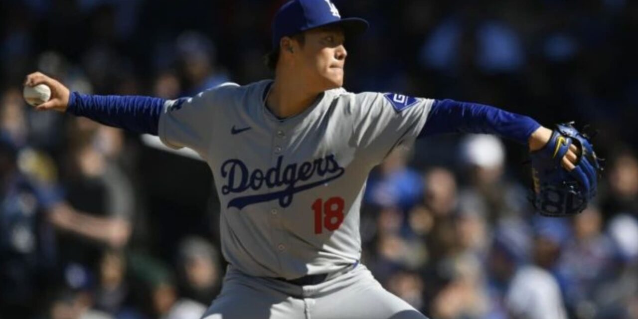 Yamamoto consigue 1ra victoria en las Grandes Ligas; Dodgers vencen a Cachorros, 4-1