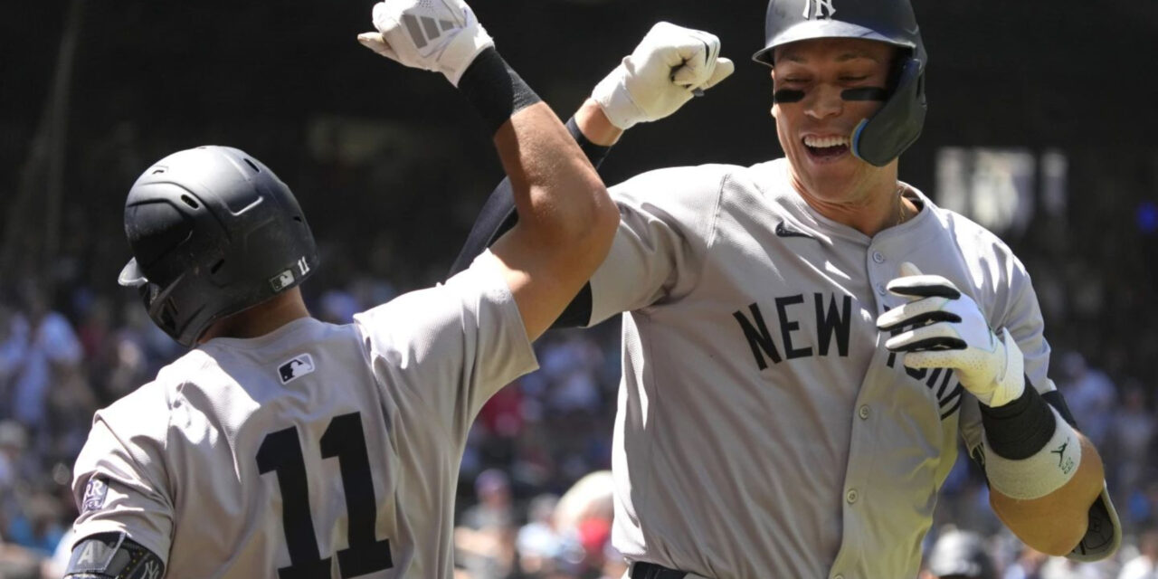 Judge logra 1er jonrón de la campaña; Yankees superan 6-5 a Diamondbacks en 11 innings