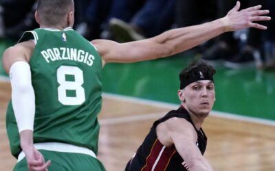 Heat impone récord de la franquicia con 23 triples en playoffs; iguala serie ante Celtics