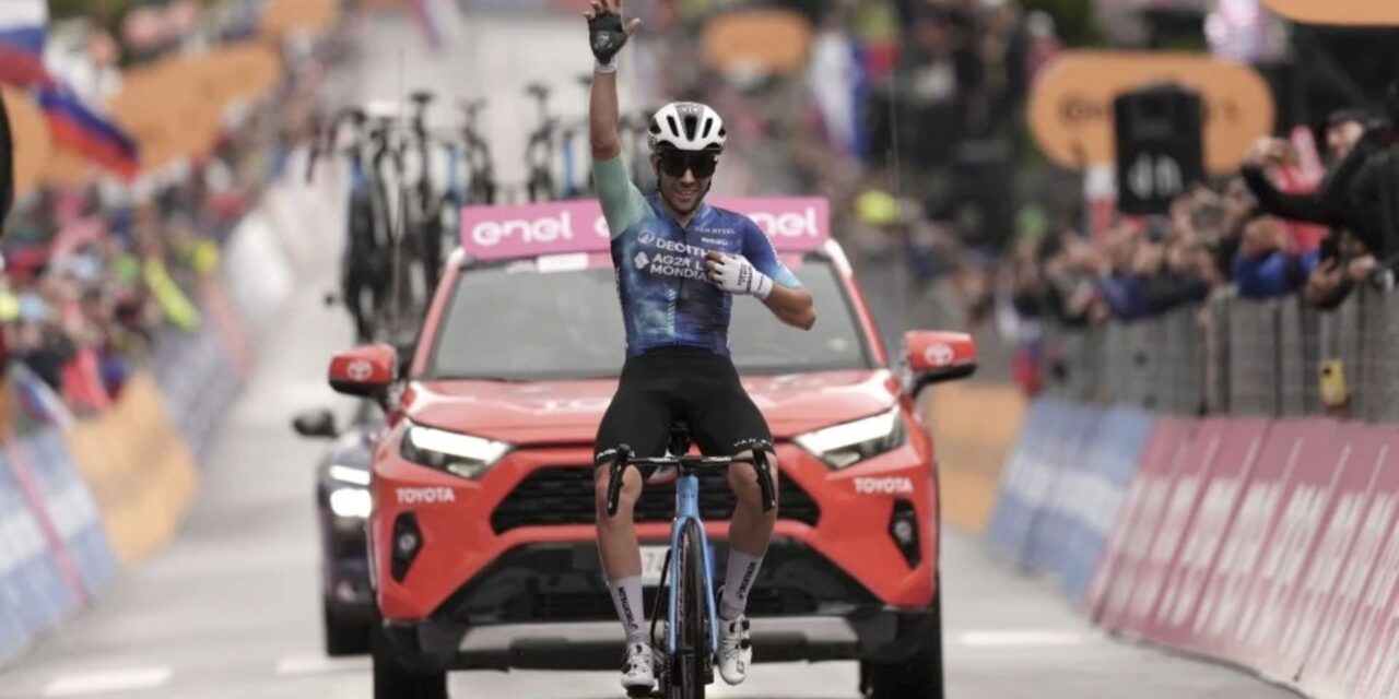 Vendrame gana la 19ma etapa del Giro; Pogacar mantiene su ventaja en el liderato