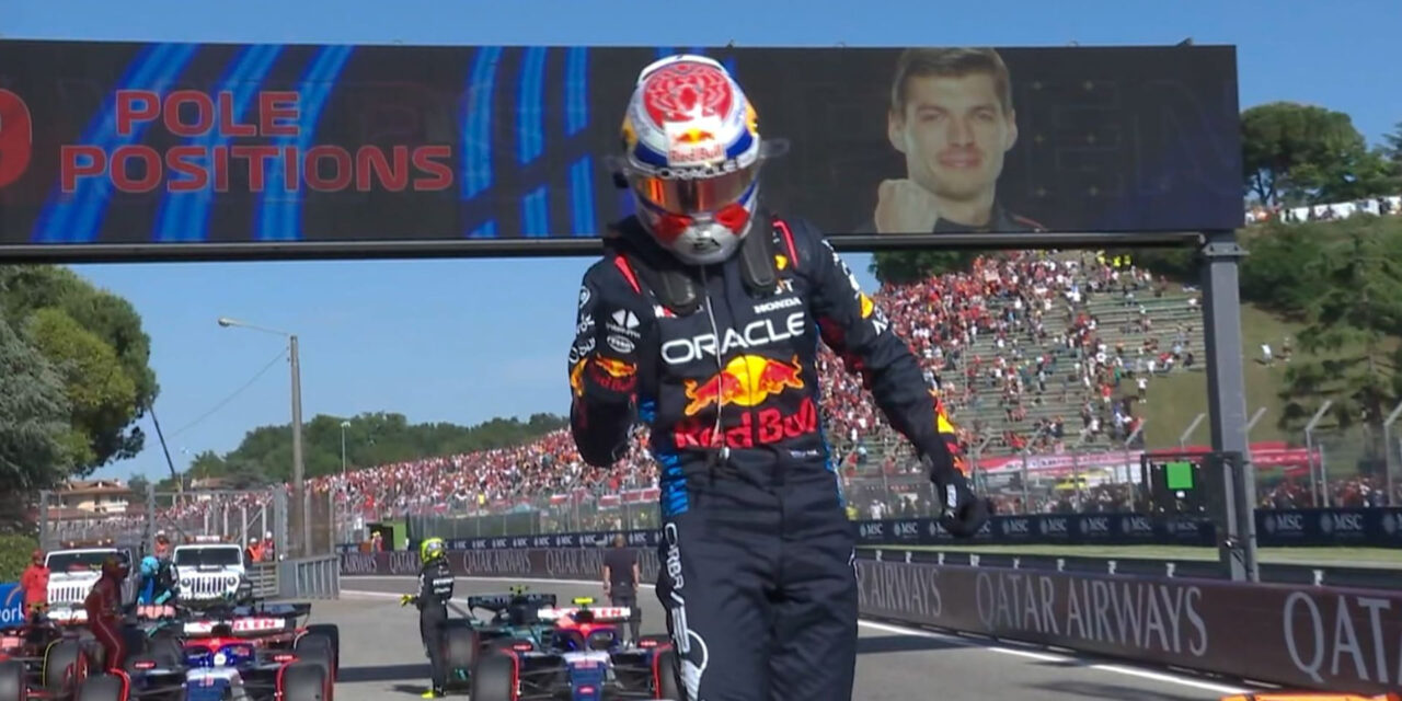 Fórmula 1: Verstappen hizo la pole por octava vez consecutiva, igualó un récord de Senna y lo festejó como una victoria