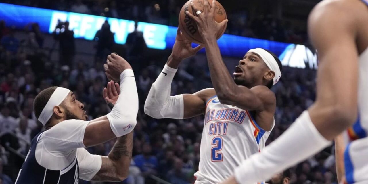 Thunder se repone a defensiva de Mavericks para igualar 2-2 la serie, al ganar 100-96 en Dallas