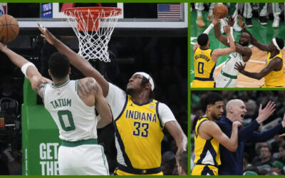 Con 36 puntos de Tatum y un triple de Brown para forzar el tiempo extra, Celtics vencen a Pacers