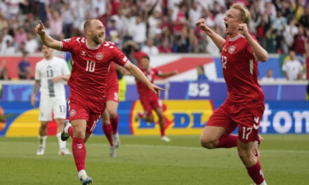 Tres años después de infarto, Eriksen marca el gol de Dinamarca en el 1-1 con Eslovenia en la Euro