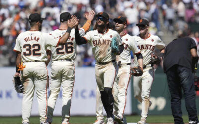 Chapman pega jonrón y Gigantes batean 10 dobles en victoria 10-4 sobre Dodgers