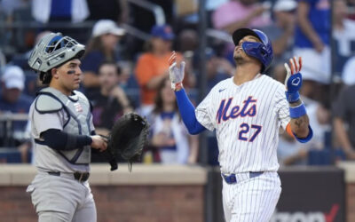 Vientos batea 2 vuelacercas y Mets se imponen 9-7 a Yankees