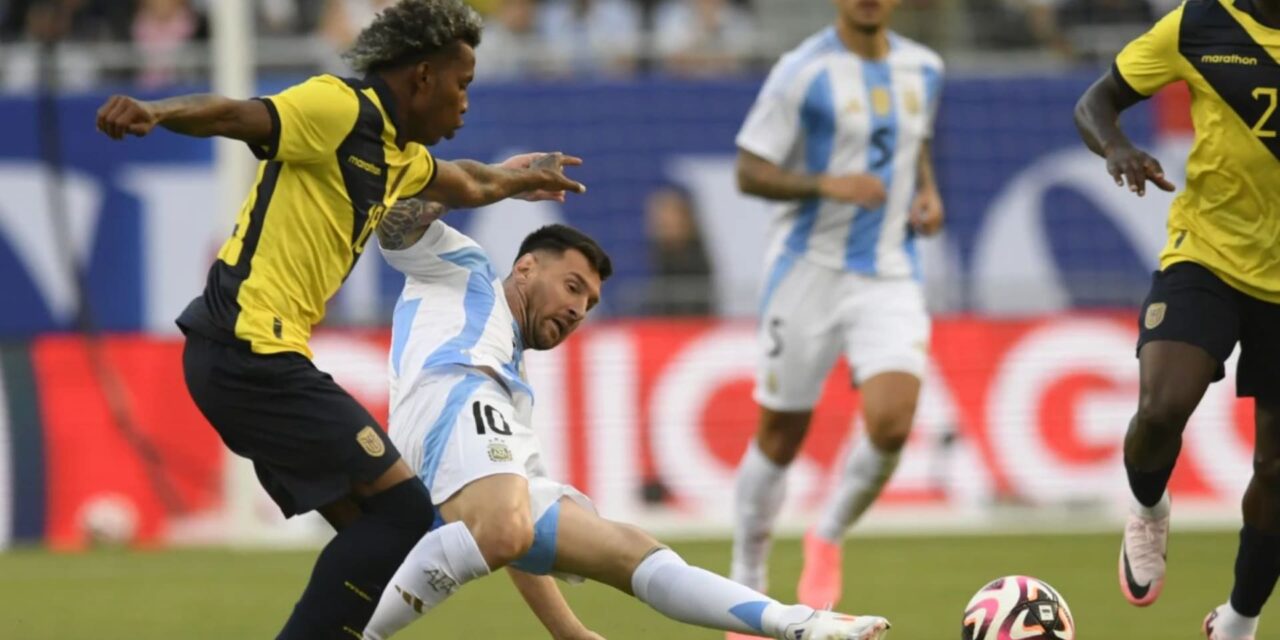 Con media hora de Messi y gol de Di María, Argentina derrota 1-0 a Ecuador rumbo a la Copa América