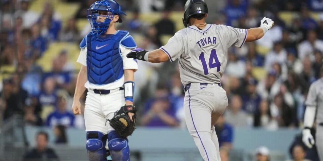 Tovar pega jonrón y 3 hits y Rockies respaldan a Hudson en triunfo por 4-1 sobre Dodgers