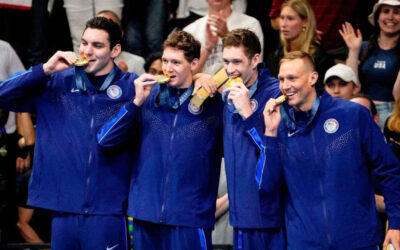 Estados Unidos consigue su primera medalla de oro en París con el relevo masculino en natación