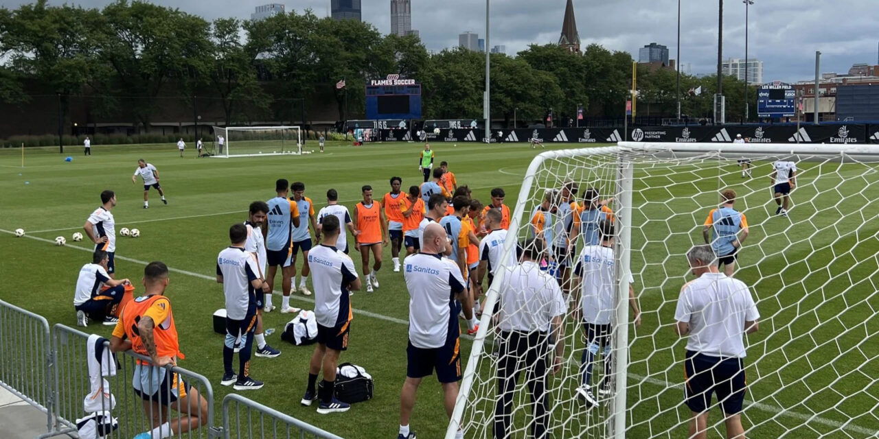 El Madrid realiza su primer entrenamiento en Chicago a la espera de Vinícius y Rodrygo