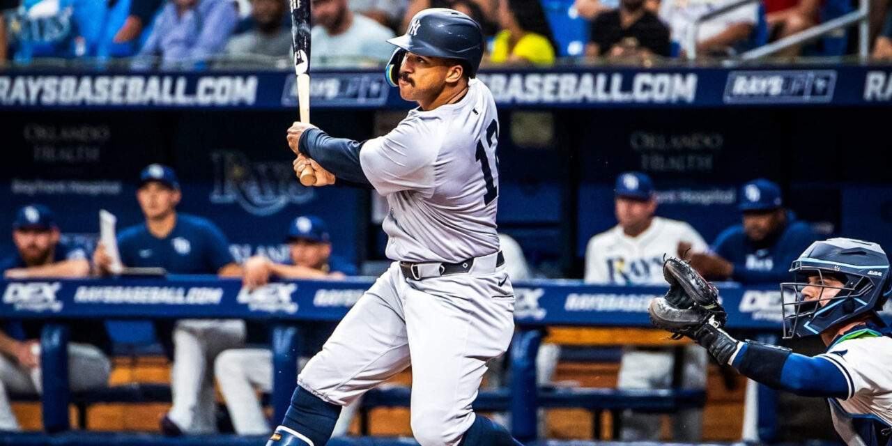 Grisham empuja 2 carreras y Yankees superan 2-1 a Rays