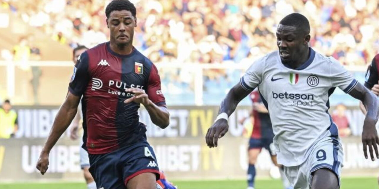 Con penal tardío, Genoa empata 2-2 con el Inter de Milán en el primer encuentro de la Serie A