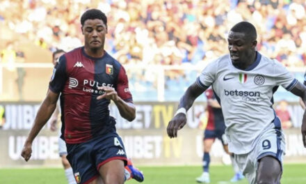 Con penal tardío, Genoa empata 2-2 con el Inter de Milán en el primer encuentro de la Serie A