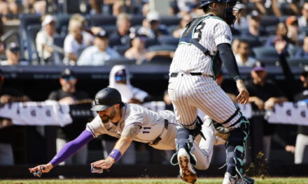 Cave impulsa 3 y Rockies vencen 9-2 a Yankees poniendo fin a racha jonronera de Judge