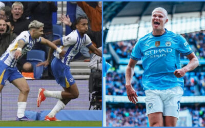 Brighton anestesia a Man United y Haaland firma triplete en paliza de Man City