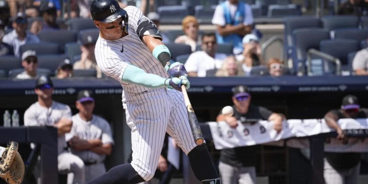 Aaron Judge conecta dos cuadrangulares en paliza de Yankees sobre Rockies, 10-3