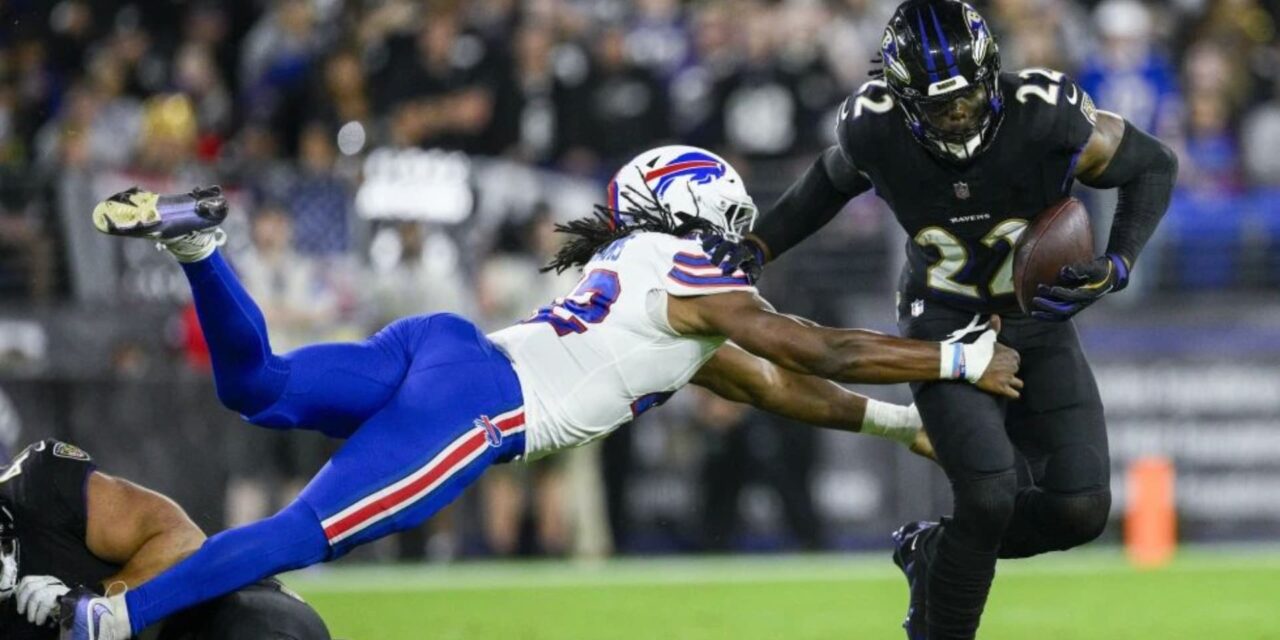 Henry corre para 199 yardas y Jackson suma 3 touchdowns en triunfo de Ravens 35-10 ante Bills