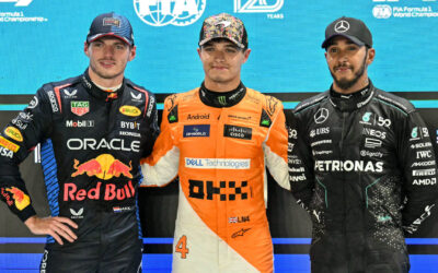 Norris sale primero, delante de Verstappen, en Singapur