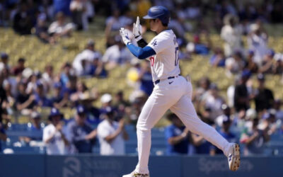 Ohtani dispara jonrón 46 para igualar récord personal en un día sofocante en el Dodger Stadium