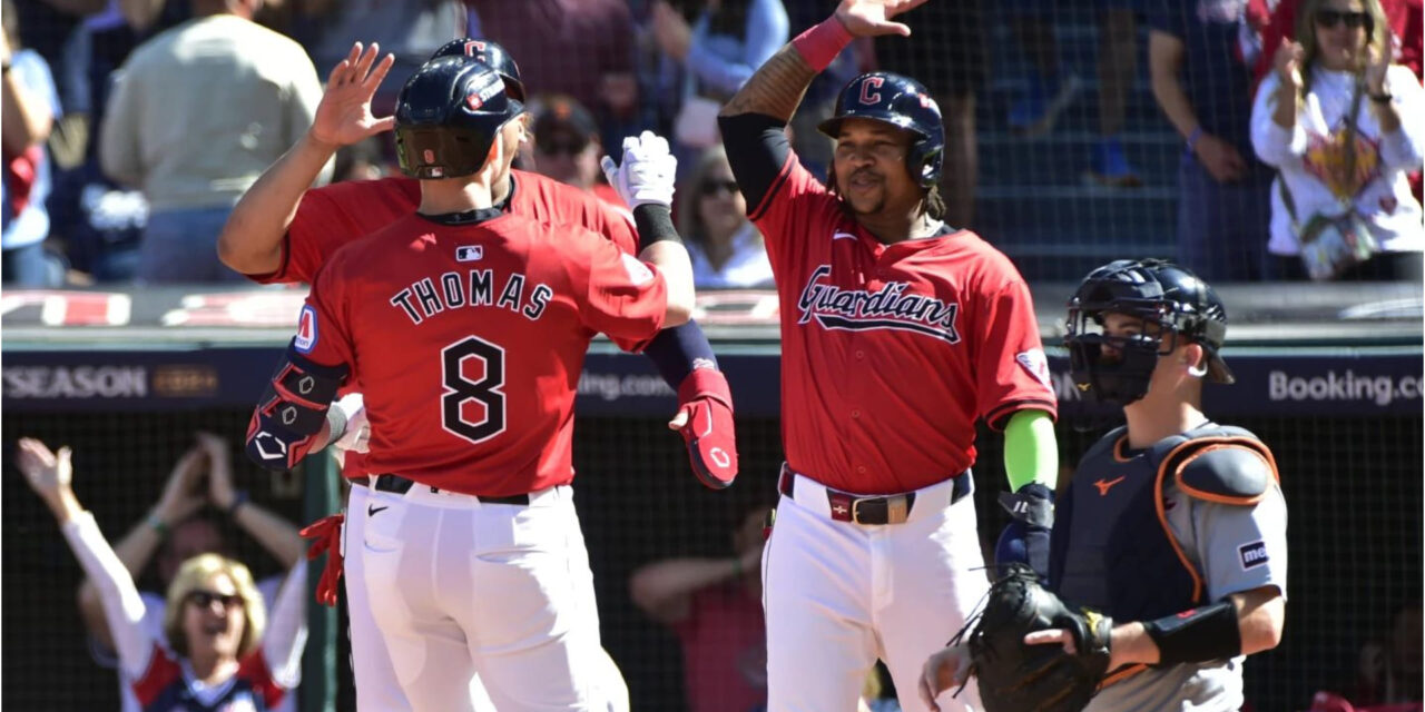 Thomas pega jonrón de 3 carreras y Guardianes atormentan a Tigres en triunfo 7-0 en Serie Divisional