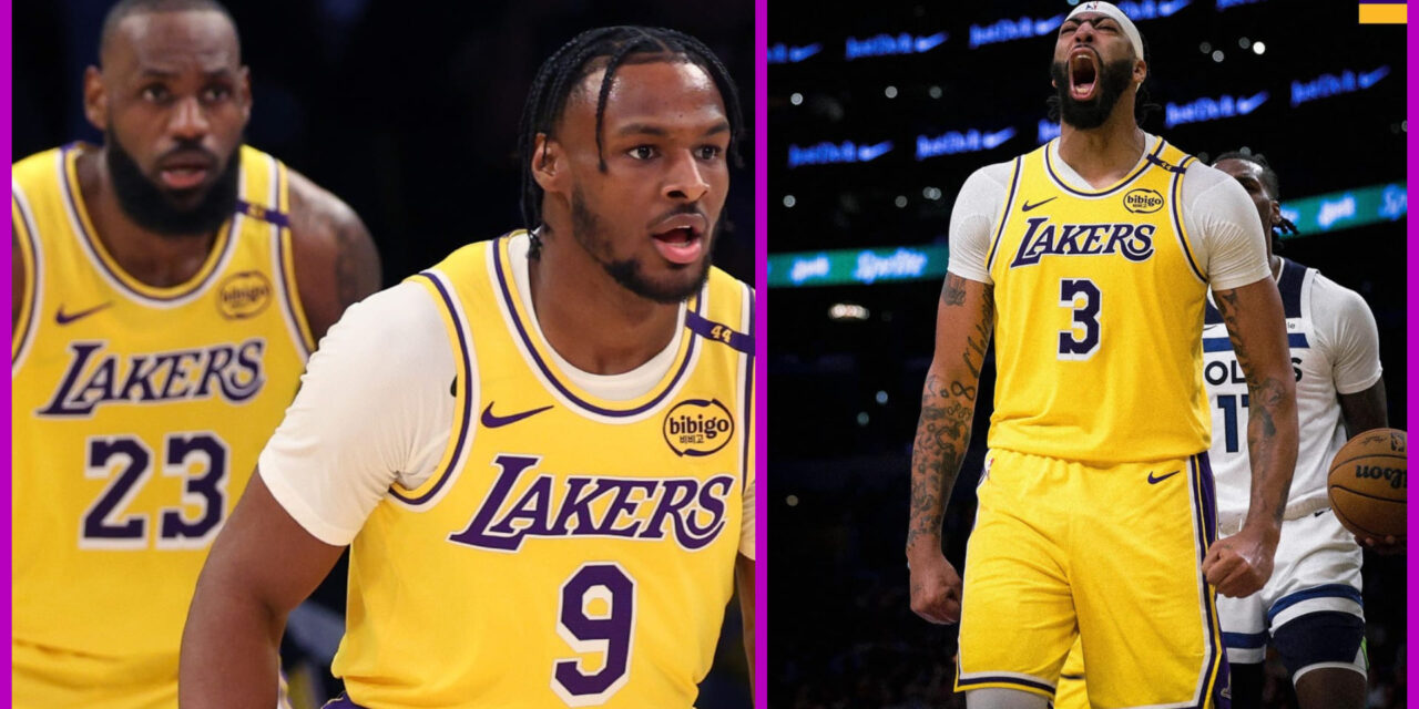 LeBron y Bronny James hacen historia en NBA y Lakers vencen 110-103 a Wolves