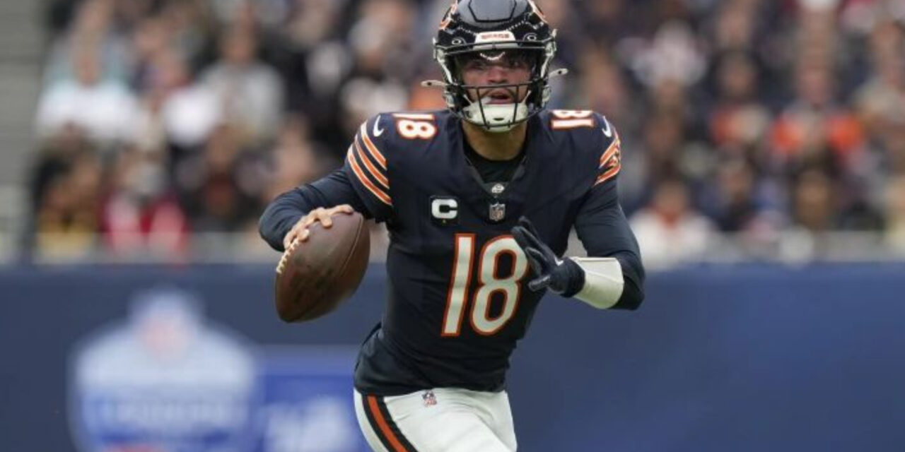 Caleb Williams lanza 4 pases de TD y Bears vapulean 35-16 a Jaguars en Londres