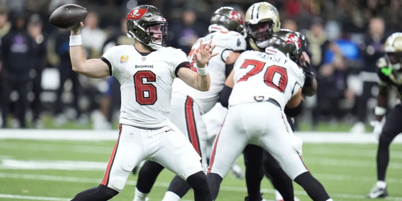 Mayfield lanza cuatro pases de TD en la victoria de los Bucs 51-27 sobre los Saints