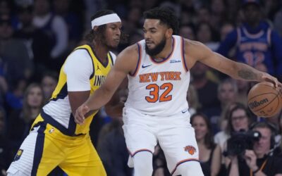 Towns y Brunson llevan a Knicks a victoria de 123-98 sobre los Pacers al debutar en casa