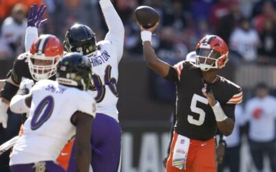 Winston lanza tres pases de TD y los Browns sorprenden 29-24 a los Ravens