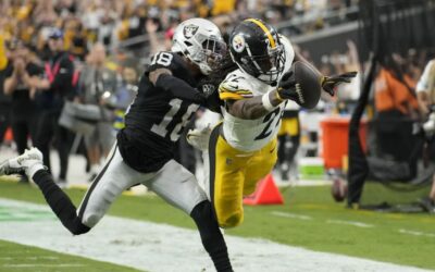 Primer juego de 100 yardas terrestres de Harris lleva a Steelers a victoria 32-13 sobre Raiders