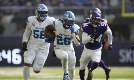 Lions le quitan lo invicto a Vikings 31-29 con gol de campo tardío, en duelo del Norte de la NFC