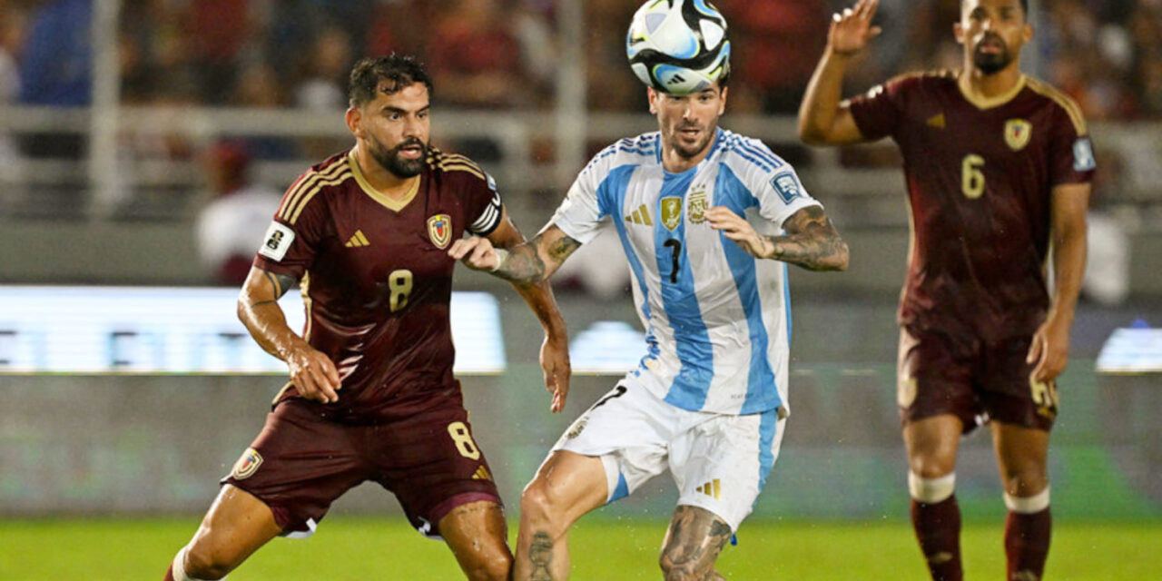 Argentina terminó 1-1 con Venezuela y empató por primera vez en la eliminatoria