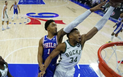 Lillard y Antetokounmpo llevan a Bucks a triunfo 124-109 ante 76ers