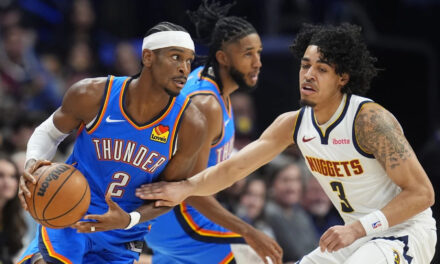 Gilgeous-Alexander y Holmgren guían a Thunder a paliza 102-87 sobre Nuggets