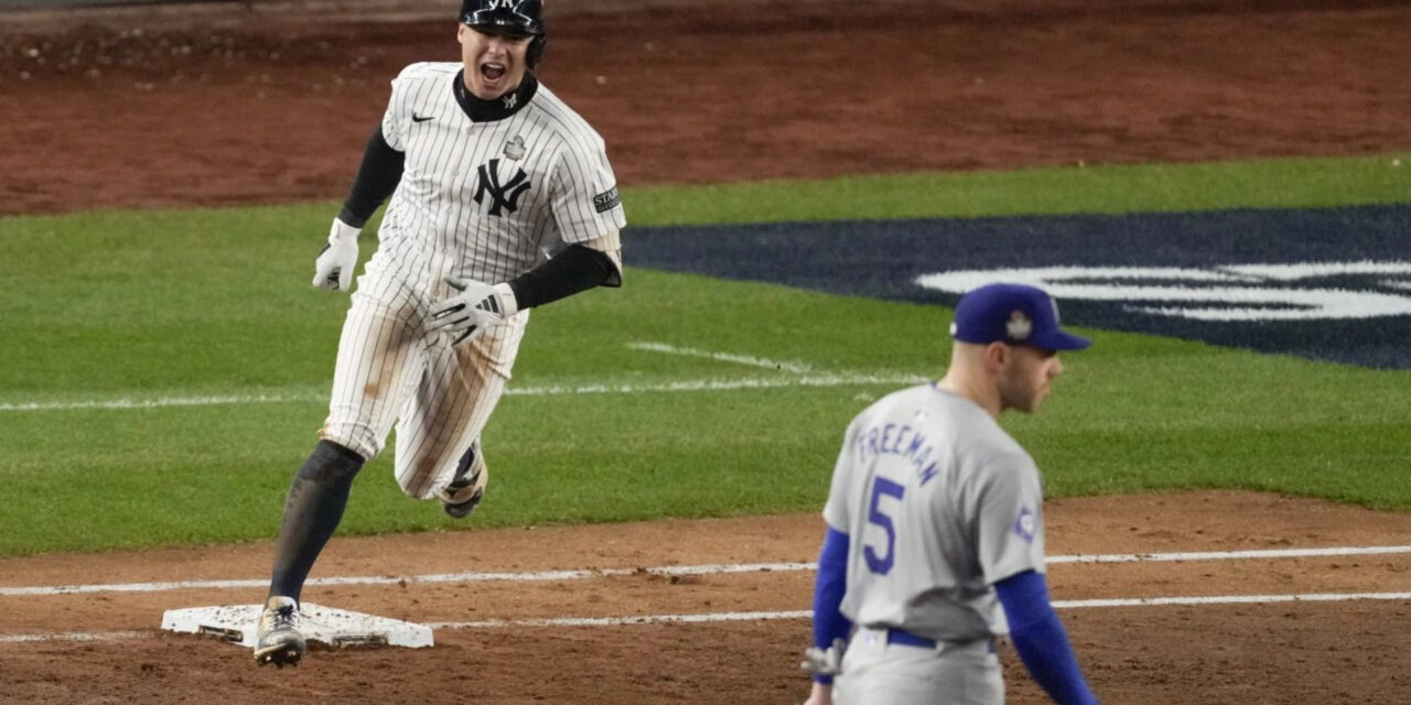 Slam de Volpe anula HR de Freeman; Yankees vencen a Dodgers y siguen vivos en la Serie Mundial