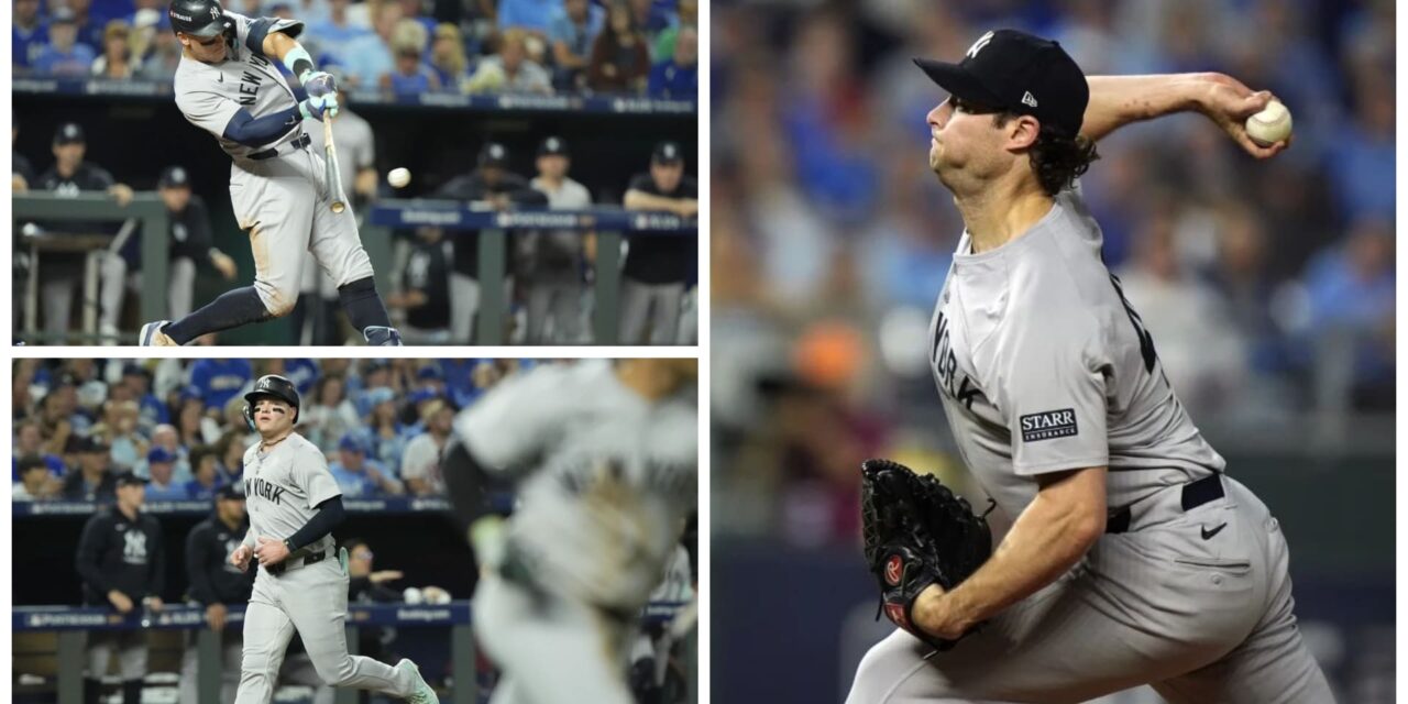 Joya de pitcheo de Cole da a Yankees triunfo de 3-1 sobre Reales, para avanzar a Serie de Campeonato