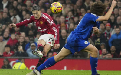 Con gol de Garnacho, Man United vence 3-0 a Leicester previo a que Amorim asume como técnico