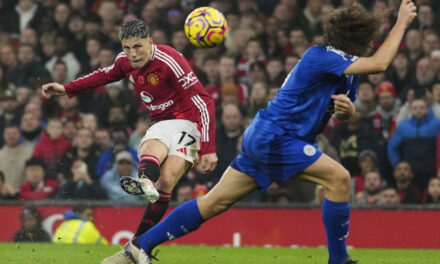 Con gol de Garnacho, Man United vence 3-0 a Leicester previo a que Amorim asume como técnico