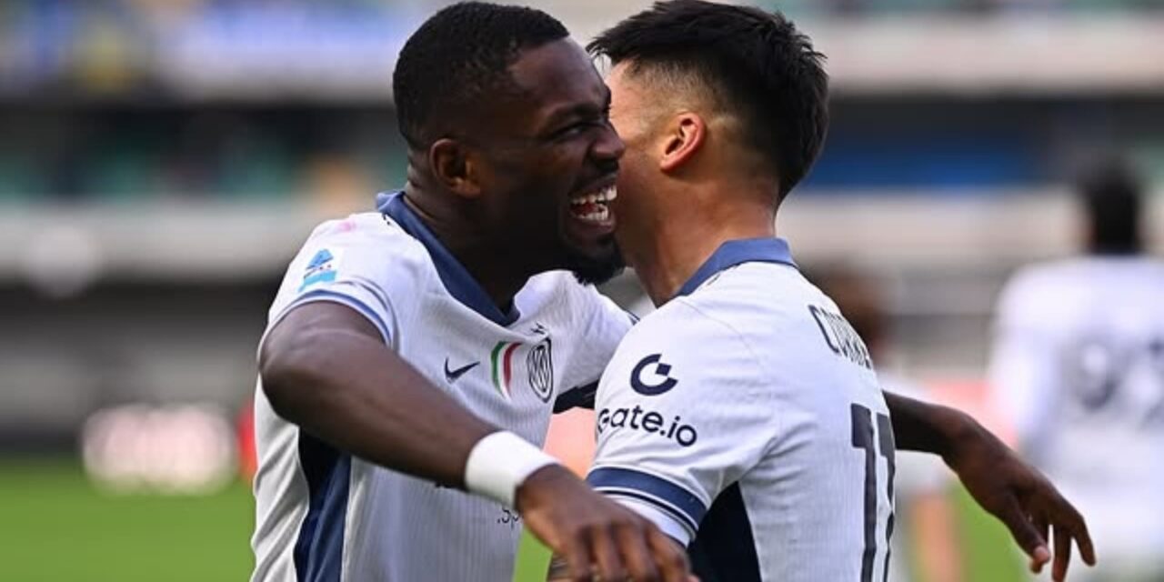 Inter golea 5-0 al Verona con doblete de Thuram y lidera provisionalmente la Serie A