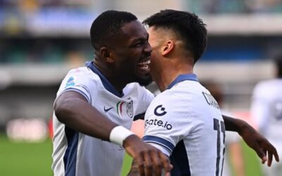 Inter golea 5-0 al Verona con doblete de Thuram y lidera provisionalmente la Serie A